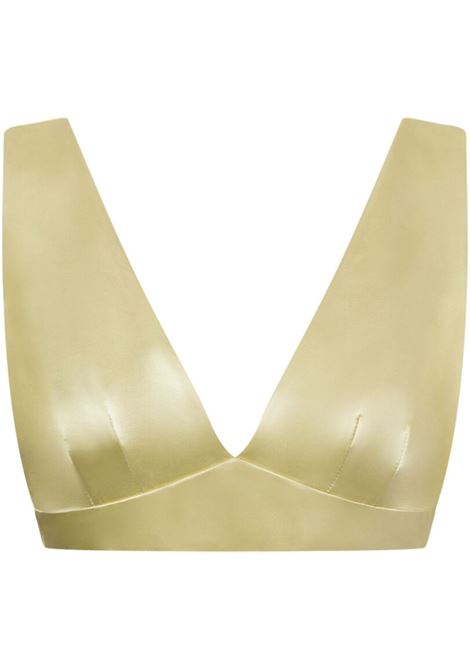 Top in satin giallo Philosophy Di Lorenzo Serafini - donna